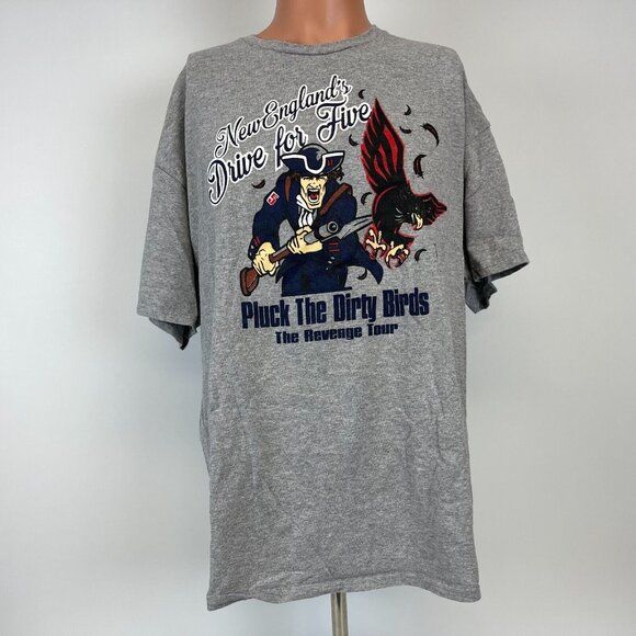 New England Patriots Super Bowl LI Pluck The Dirty Birds T Shirt Mens 2XL NFL - Picture 2 of 4